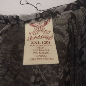 Faded Glory burnout velvet top